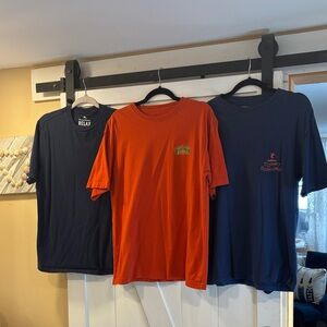 Tommy Bahama Men's short sleeve, 100% cotton Tees in Orange & 2 Navy. Size M